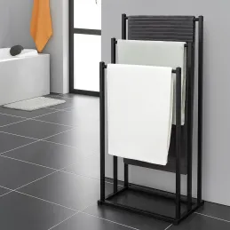 Vješalica za ručnike MIRA / Crna mat