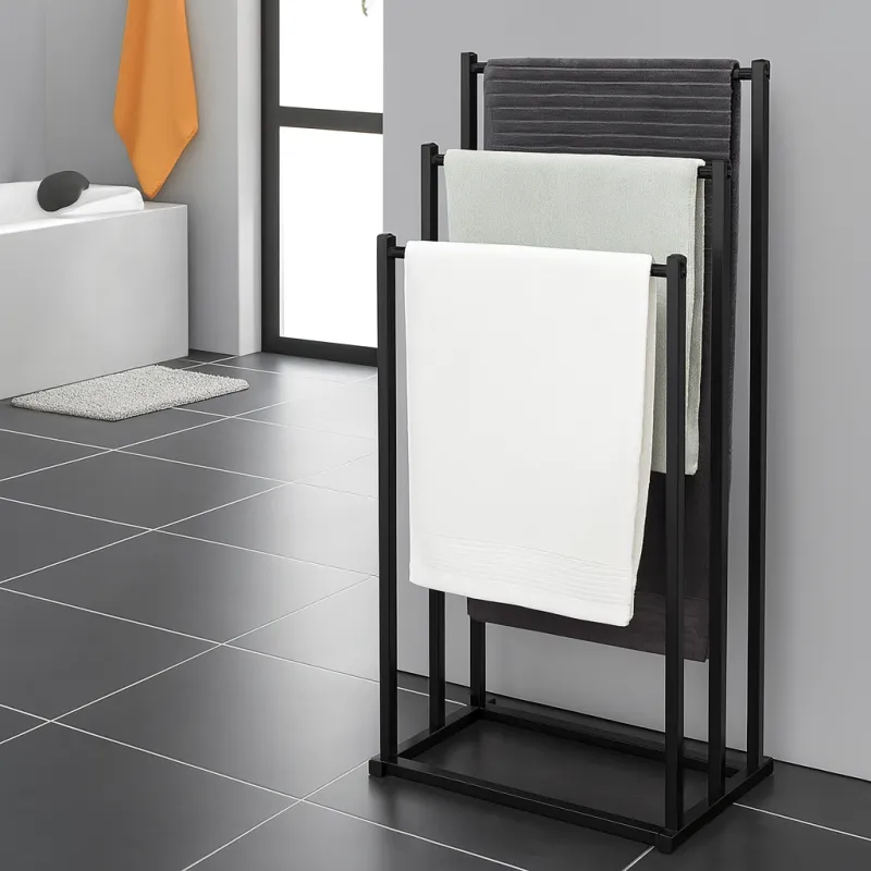 Vješalica za ručnike MIRA / Crna mat