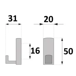 Vješalica RODEO S / Zlatno sjajna