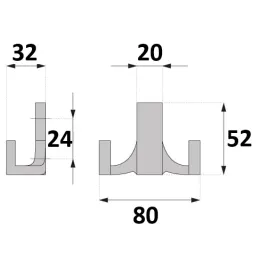 Vješalica RODEO L / Sjajno zlatna