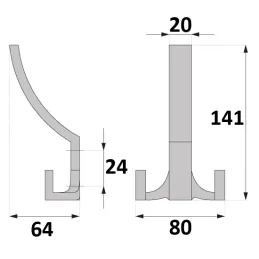 Vješalica RODEO XL / sjajni krom