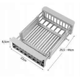 Podesivi ocjeđivač za sudoper / Sjajni krom