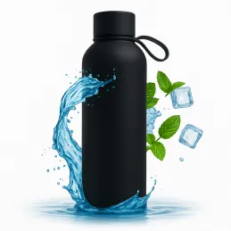 Nerezna termosica TERMO SOFT 500ml / Crna