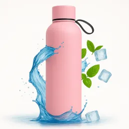 Nerezna termosica TERMO SOFT 500ml / Staroružičasta