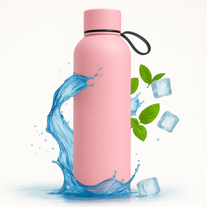 Nerezna termosica TERMO SOFT 500ml / Staroružičasta