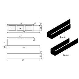 Samoljepljiva vješalica ATLANTA / Crna mat