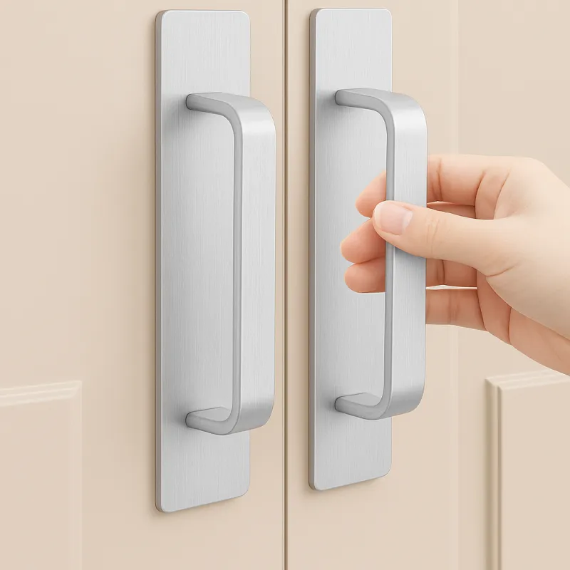 Set od 2 samoljepljive ručke ROXO / Aluminij