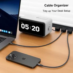 Set od 12 komada magnetskih držača za kabele / Crna mat