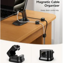 Set od 12 komada magnetskih držača za kabele / Crna mat