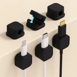 Set od 12 komada magnetskih držača za kabele / Crna mat