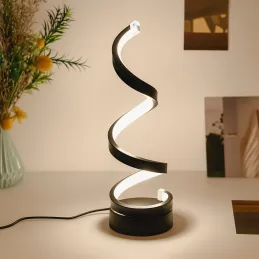 Dekorativna stolna lampa s regulacijom SPIRAL / Crna