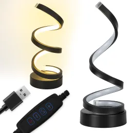 Dekorativna stolna lampa s regulacijom SPIRAL / Crna