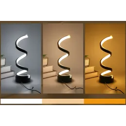 Dekorativna stolna lampa s regulacijom SPIRAL / Crna