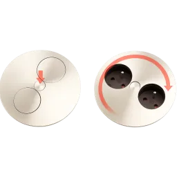 Električna utičnica Twister / Nehrđajući čelik