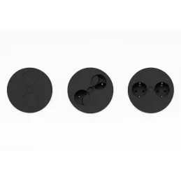 Električna utičnica Twister / Crna