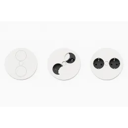 Električna utičnica Twister + USB / Bijela