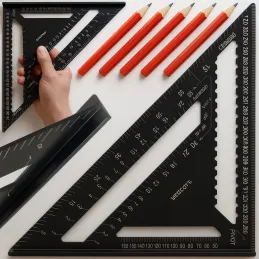 Tesarski trokut 300 mm PROFI / Crni