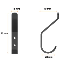 Vješalica AURA / Crna mat