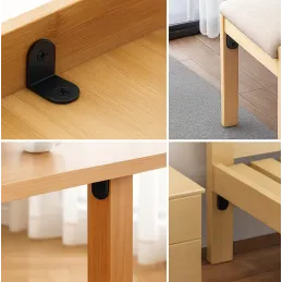 Kutni spojni element 20 x 20 mm s vijcima / Crni cink