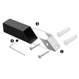 Vješalica LUNARO XXL / Crna mat