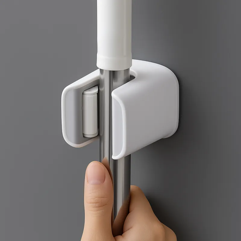 Samoljepljiva vješalica za metlu ili mop LOLA / Bijela