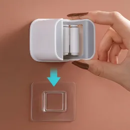 Samoljepljiva vješalica za metlu ili mop LOLA / Bijela