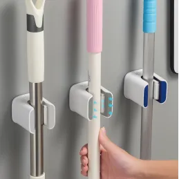 Samoljepljiva vješalica za metlu ili mop LOLA / Bijela