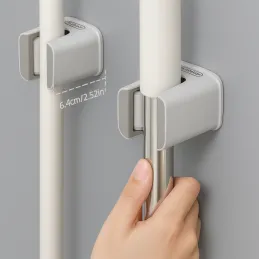 Samoljepljiva vješalica za metlu ili mop LOLA / Bijela