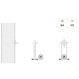 PVC samoljepljivi prigušivač 9 mm - 100 kom / Crna