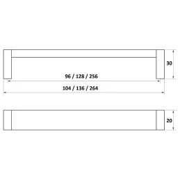 Ručka IBIS Bijela / Krom