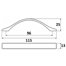 Ručka AGEL / sjajni krom