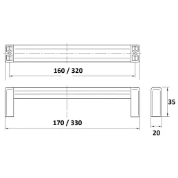 Ručka DENVER Nehrđajući čelik / antracit