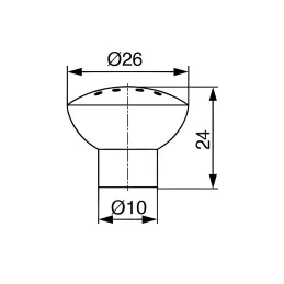 Ručka knopka VISTA / Matirani krom