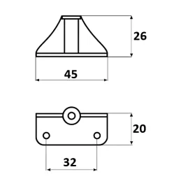 Adapter za rukohvat / sjajni krom