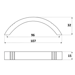 Ručica LINUXA / sjajni krom