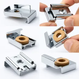 Set od 4 držača za staklo i ogledalo RING / Sjajni krom