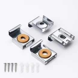 Set od 4 držača za staklo i ogledalo RING / Sjajni krom