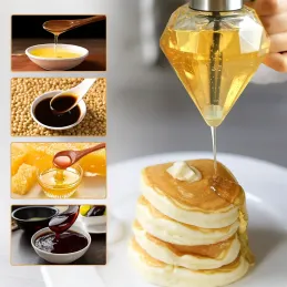 Dozator za ulje i med s podloškom 200 ml / Crni