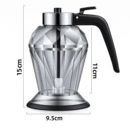 Dozator za ulje i med s podloškom 200 ml / Crni