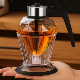 Dozator za ulje i med s podloškom 200 ml / Crni