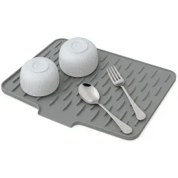 Silikonski ocjeđivač za suđe ROBUS / Siva