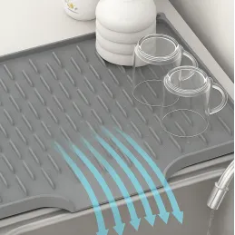 Silikonski ocjeđivač za suđe ROBUS / Siva