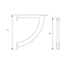 Držač police KIRA 132 / Matirani krom