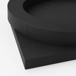 ABS rubna traka Vulkano crna mat / U12000XM