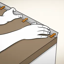 Tesnička letvica SLIM LINE / Crna sjajna