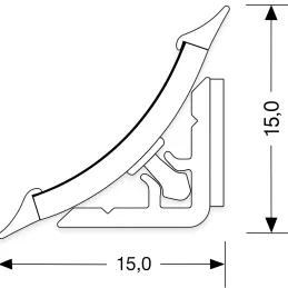 Tesnička letvica SLIM LINE / Aluminij