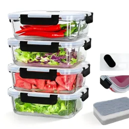 Staklena posuda za hranu GENIUS 1,04L s poklopcem / Prozirna