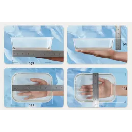 Staklena posuda za hranu GENIUS 1,04L s poklopcem / Prozirna