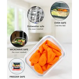 Staklena posuda za hranu GENIUS 1,04L s poklopcem / Prozirna