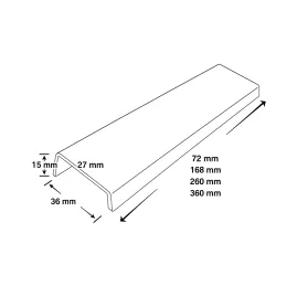 Drška za rub DELICIO / Bijela